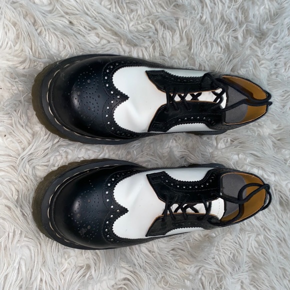 SOLD on Mercari Dr. Martens Black & White Wingtips - Picture 3 of 7